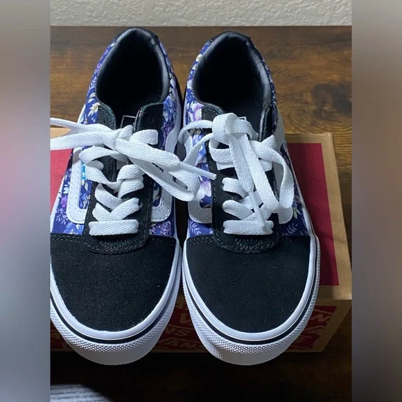 Vans kids Wade shoes in purple floral Size-12 - Picture 4 of 12